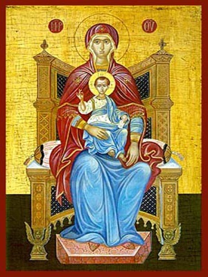 VIRGIN AND CHILD, PLATYTERA ENTHRONED
